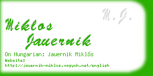 miklos jauernik business card