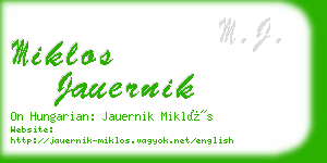 miklos jauernik business card